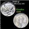Image 1 : 1945-p Mercury Dime 10c Grades Select Unc