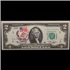 Image 2 : 1976 $2 Federal Reserve Note 1st Day of Issue, with Stamp Grades Gem CU
