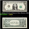 Image 1 : 1969A $1 Federal Reserve Note (Boston, MA) Grades Choice CU