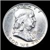 Image 2 : 1957-d Franklin Half Dollar 50c Grades Choice Unc