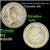 Image 1 : 1918 Canada 10 Cents Dime 10c Grades vg+