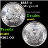 Image 1 : 1883-o Morgan Dollar $1 Grades GEM Unc