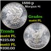 Image 1 : 1886-p Morgan Dollar $1 Grades Choice Unc PL
