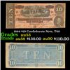 Image 1 : 1864 $10 Confederate Note, T68 Grades Select AU