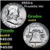 Image 1 : 1953-s Franklin Half Dollar 50c Grades Choice Unc