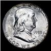 Image 2 : 1953-s Franklin Half Dollar 50c Grades Choice Unc