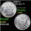 Image 1 : 1883-o Morgan Dollar $1 Grades GEM Unc