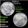 Image 1 : 1926-p Peace Dollar $1 Grades Choice+ Unc