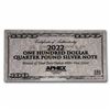 Image 3 : 4 oz Silver Bar - 2022 $100 Bill (w/Box & COA)