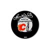 Image 1 : LANNY MCDONALD SIGNED 1989 STANLEY CUP CHAMPS HOCKEY PUCK  (EAST COAST SPORTS COA)