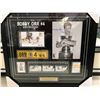 Image 1 : 28X25  FRAMED BOBBY ORR  SIGNED PHOTO AND CANADA POST FIRST DAY COVER WITH CANADA POST COA