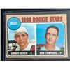 Image 1 : 1968 TOPPS BASEBALL JOHNNY BENCH ROOKIE CARD