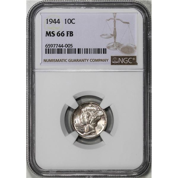 1944 Mercury Dime Coin NGC MS66FB