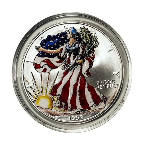 1999 Colorized $1 American Silver Eagle Coin