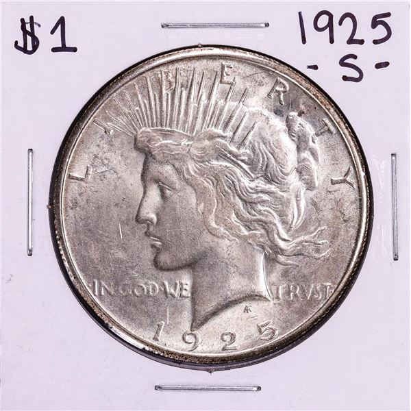 1925-S $1 Peace Silver Dollar Coin