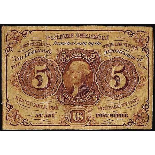 July 17, 1862 First Issue Five Cents Fractional Currency Note