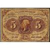 Image 1 : July 17, 1862 First Issue Five Cents Fractional Currency Note