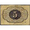 Image 2 : July 17, 1862 First Issue Five Cents Fractional Currency Note