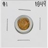 Image 1 : 1849 $1 Liberty Head Gold Dollar Coin