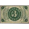 Image 2 : March 3, 1863 Third Issue Three Cents Fractional Currency Note