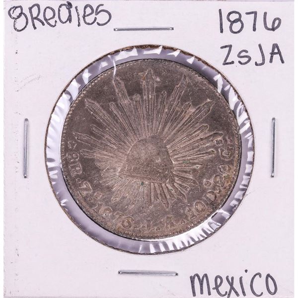 1876 Zs JA Mexico 8 Reales Silver Coin