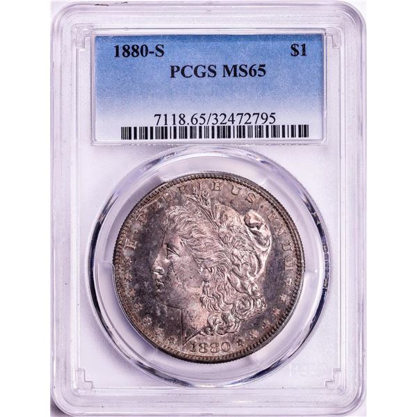 1880-S $1 Morgan Silver Dollar Coin PCGS MS65