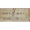 Image 2 : October 8, 1862 Four Cents Harvey Birch & Bro Reading, PA Obsolete Note