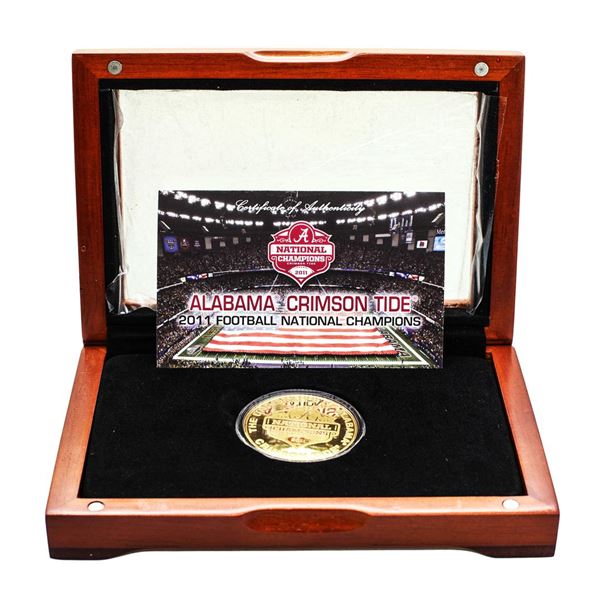 2011 Alabama National Champions 1.5 oz 24kt Gold Medal Limited Edition 1 of 12