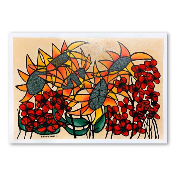 Avi Ben-Simhon "Sunflowers" Limited Edition Serigraph On Paper