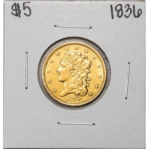 1836 $5 Classic Head Half Eagle Gold Coin