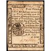 Image 1 : April 10, 1777 Pennsylvania Four Pence Colonial Currency Note