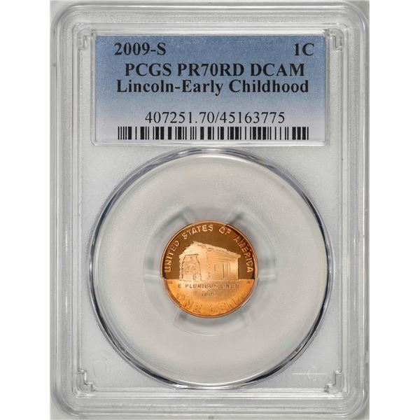 2009-S Proof Lincoln Cent Early Childhood Coin PCGS PR70RD DCAM