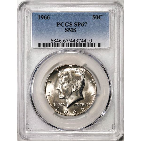 1966 SMS Kennedy Half Dollar Coin PCGS SP67