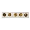 Image 1 : Lot of (5) Sealed 1999 Canadian $5 Maple Leaf Gold Coins