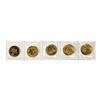 Image 2 : Lot of (5) Sealed 1999 Canadian $5 Maple Leaf Gold Coins