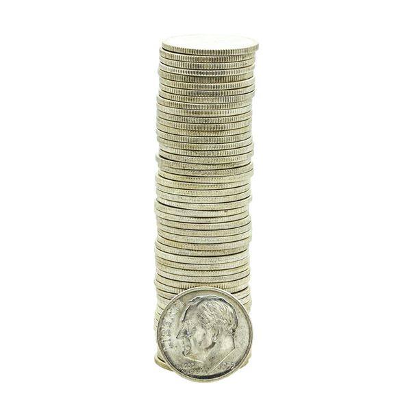 Roll of (50) Brilliant Uncirculated 1955-S Roosevelt Dimes