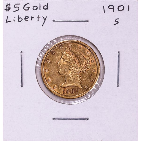 1901-S $5 Liberty Head Half Eagle Gold Coin