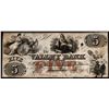 Image 1 : 1856 $5 The Valley Bank Hagerstown, MD Obsolete Note