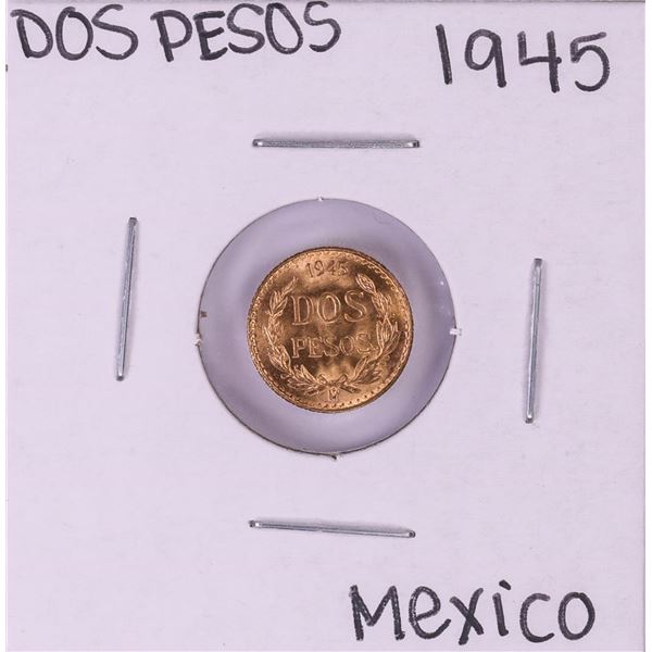 1945 Mexico Dos Pesos Gold Coin