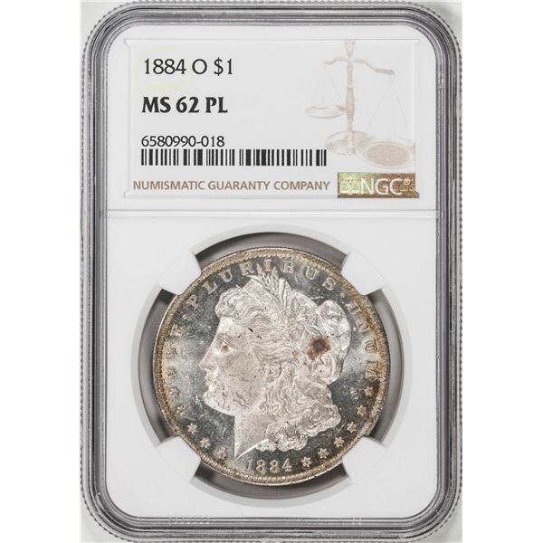 1884-O $1 Morgan Silver Dollar Coin NGC MS62PL