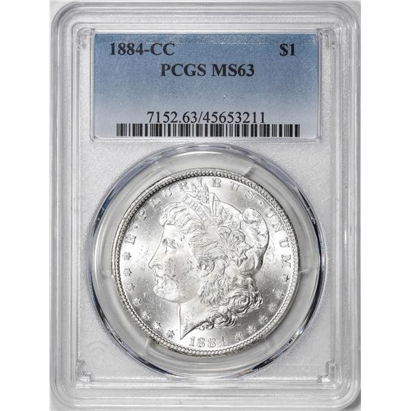 1884-CC $1 Morgan Silver Dollar Coin PCGS MS63