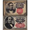 Image 1 : Lot of (2) 5th Issue Ten Cents and 25 Cents Fractional Currency Notes