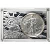 Image 1 : 1993 $1 American Silver Eagle Coin & 2oz Silver Bar Set
