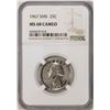 Image 1 : 1967 SMS Washington Quarter Coin NGC MS68 Cameo