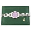 Image 5 : Rolex Men's Stainless Steel Lilac Diamond Datejust Wristwatch