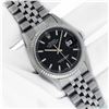 Image 3 : Rolex Men's Stainless Steel Black Index Datejust Wristwatch