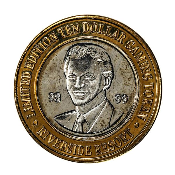 .999 Silver Riverside Resort Hotel & Casino Laughlin $10 Limited Edition Gaming Token