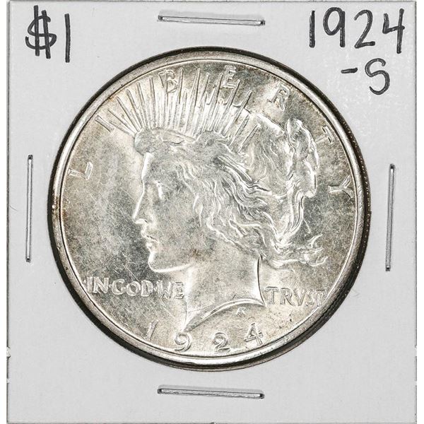 1924-S $1 Peace Silver Dollar Coin