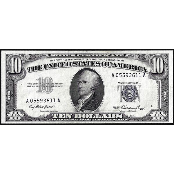 1953 $10 Silver Certificate Note