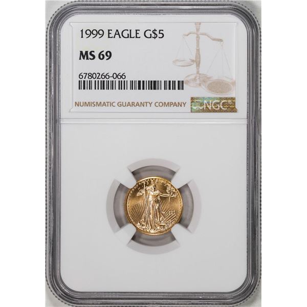1999 $5 American Gold Eagle Coin NGC MS69